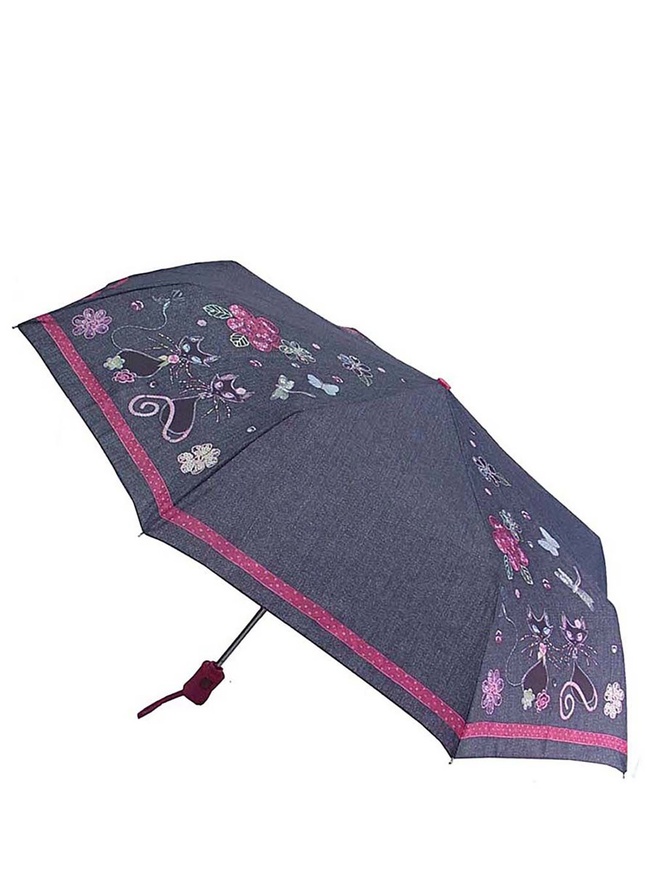 Женский зонт-автомат кошки с бисером 