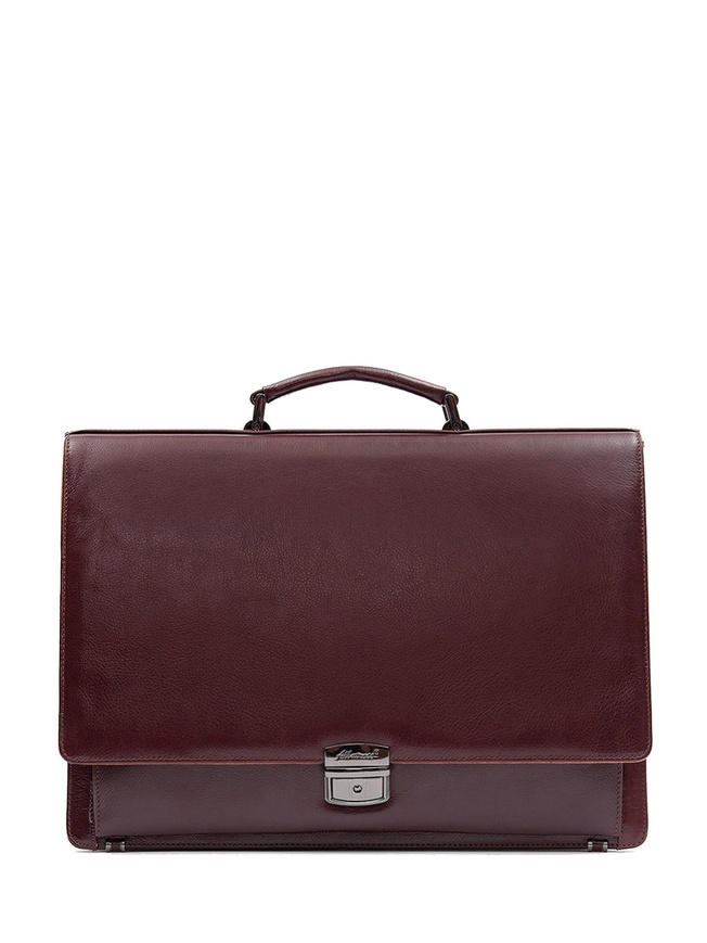 Мужской портфель из натуральной кожи коричневого цвета