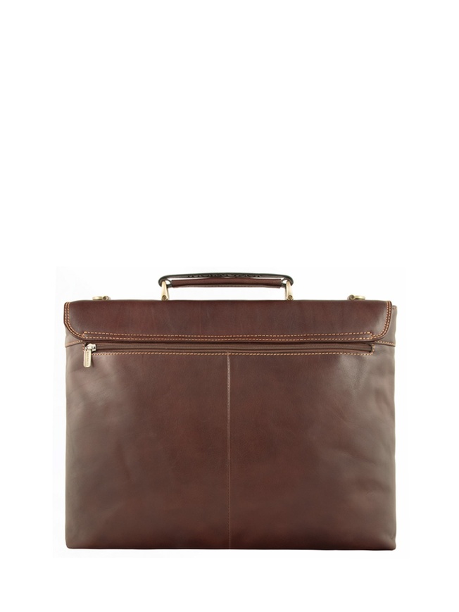 Мужской портфель из премиальной коричневой кожи 