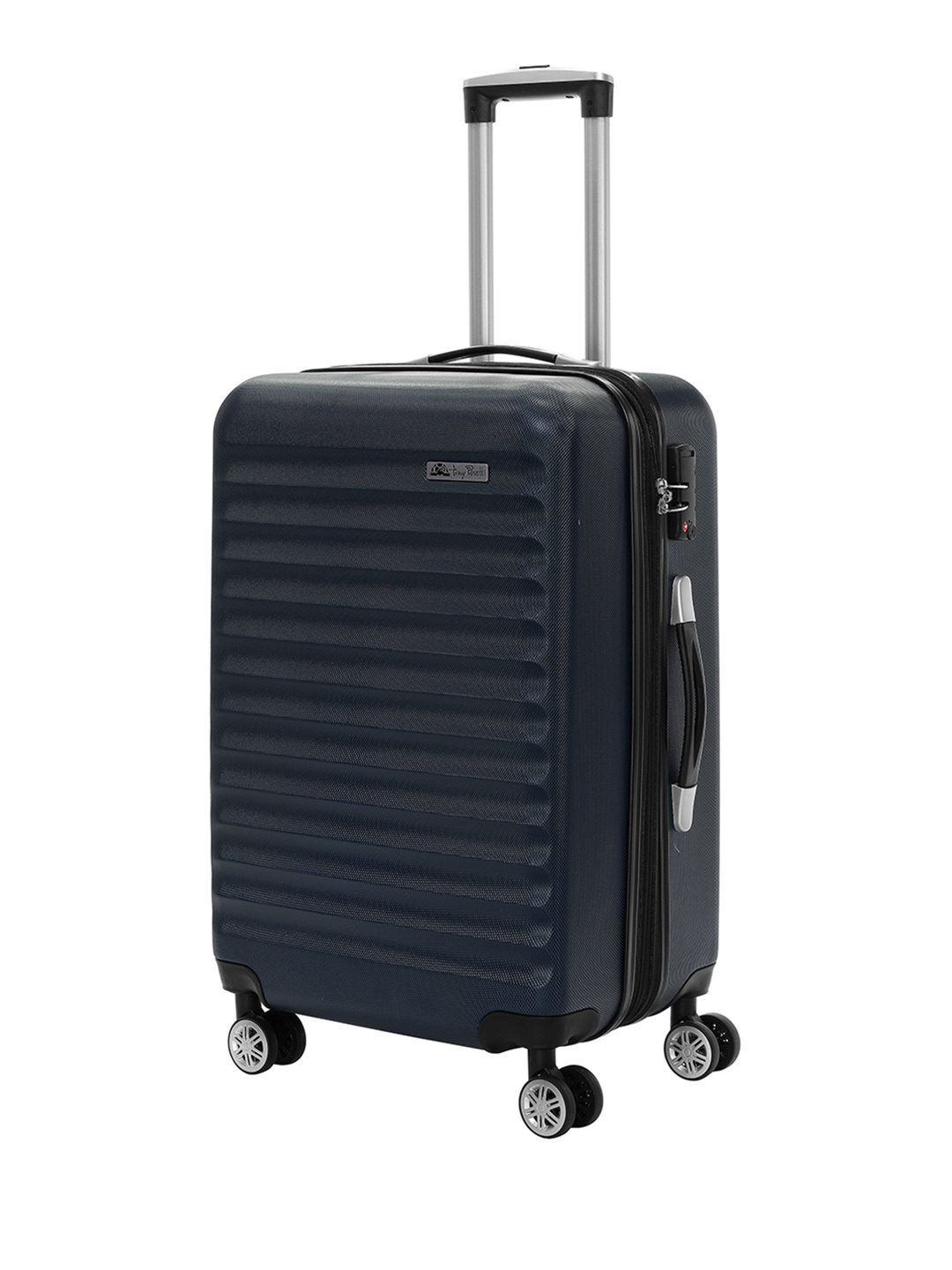 Фото Средний чемодан на колесах из ABS пластика темно-синего цвета Чемоданы