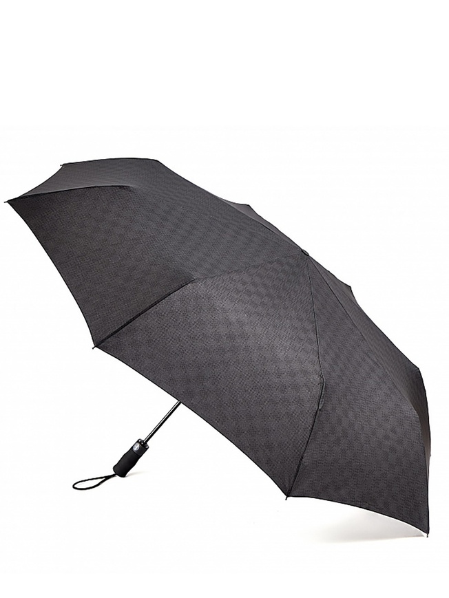 Большой мужской зонт-автомат серая клетка 