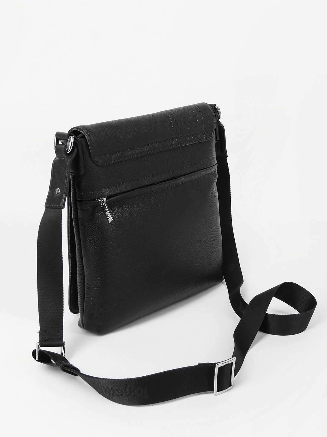 Фото Мужская сумка-планшет из фактурной кожи с перфорацией Сумки через плечо