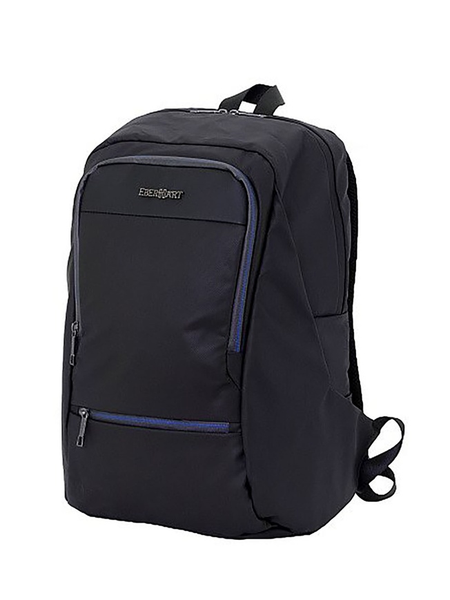 Текстильный рюкзак для ноутбука черного цвета из коллекции 