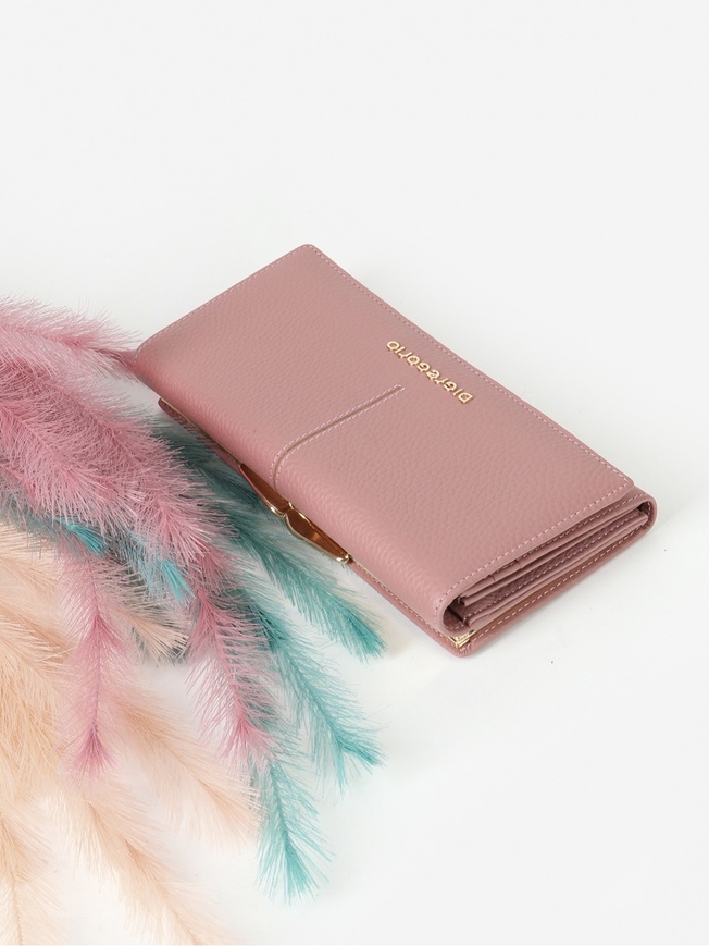 Женский кошелек из натуральной кожи в нюдовом оттенке