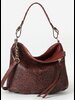 Женская сумка-хобо из мягкой кожи с леопардовым принтом