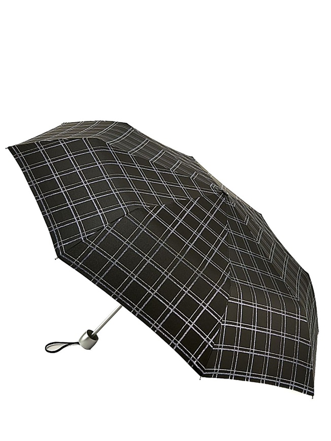 Женский зонт-механика с рисунком блестящая клетка 