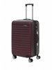 Средний чемодан на колесах из рифленого ABS пластика бордового цвета