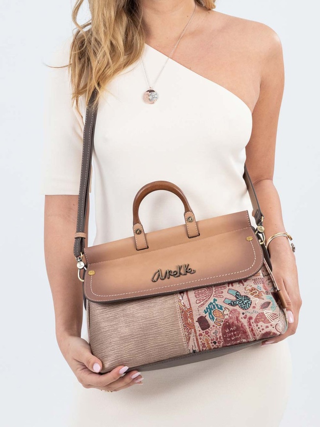 Женская двусторонняя сумка с печатным принтом из коллекции 