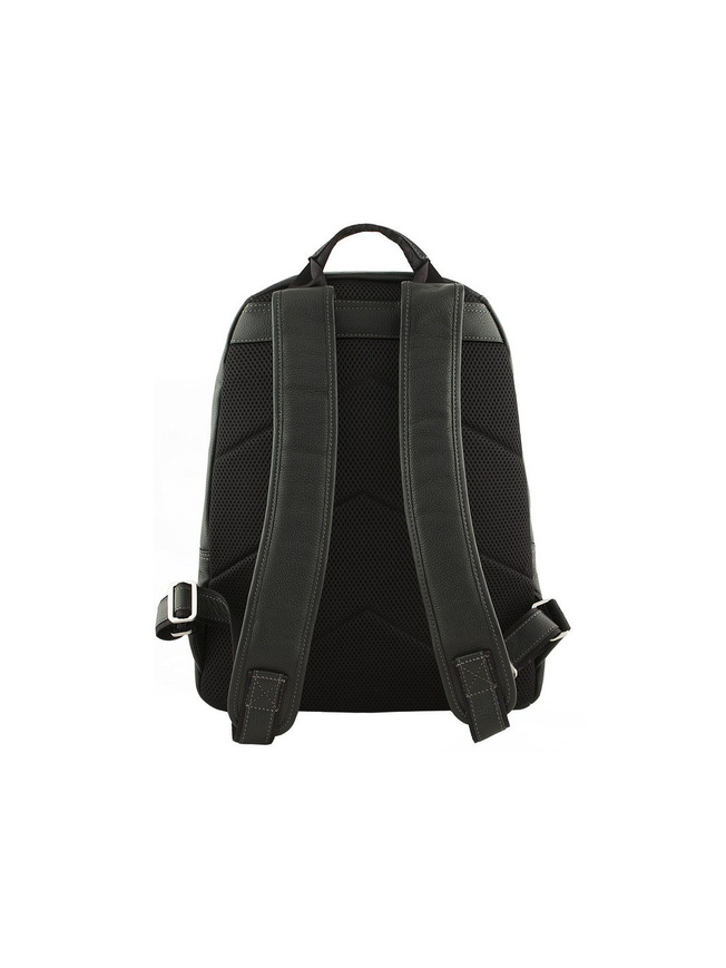 Мужской городской рюкзак из натуральной кожи черного цвета