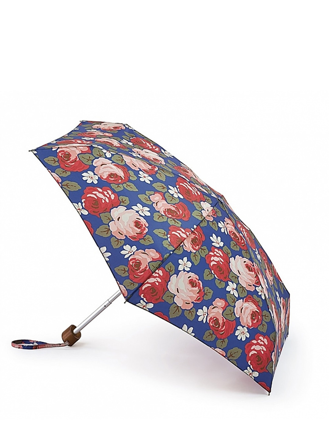 Фото Компактный женский зонт-механика с цветочным принтом 