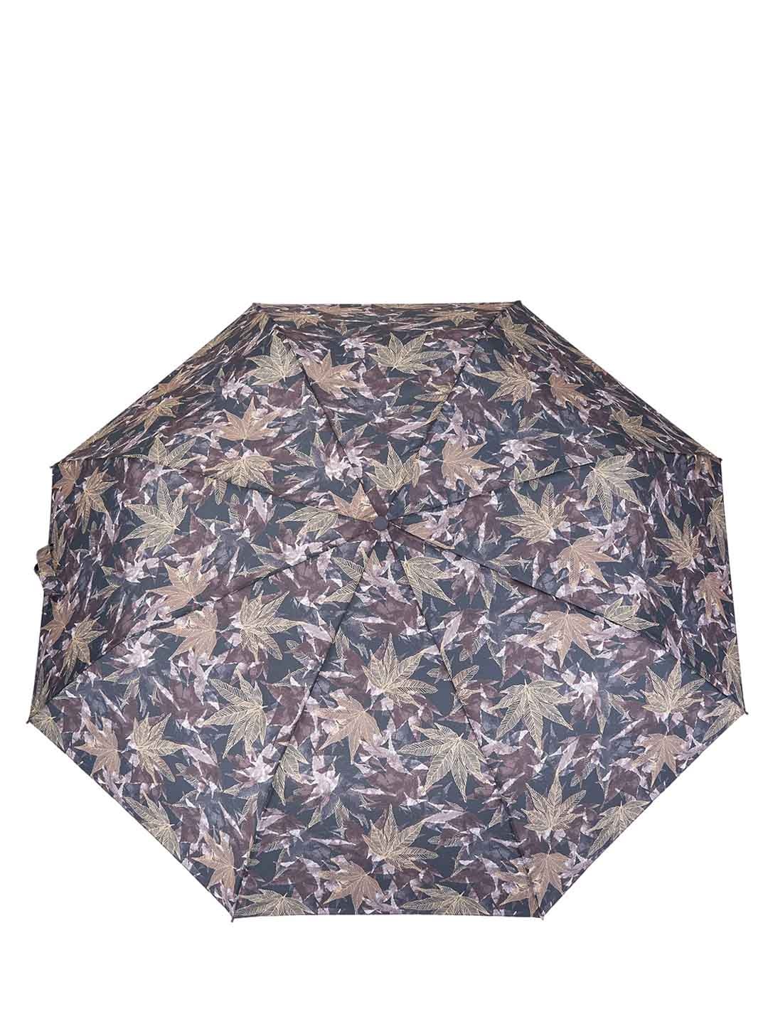 Фото Женский зонт-автомат с рисунком листьев 