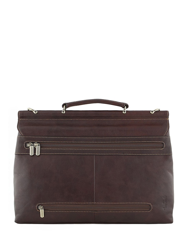 Портфель на двух замках из гладкой кожи коллекции 