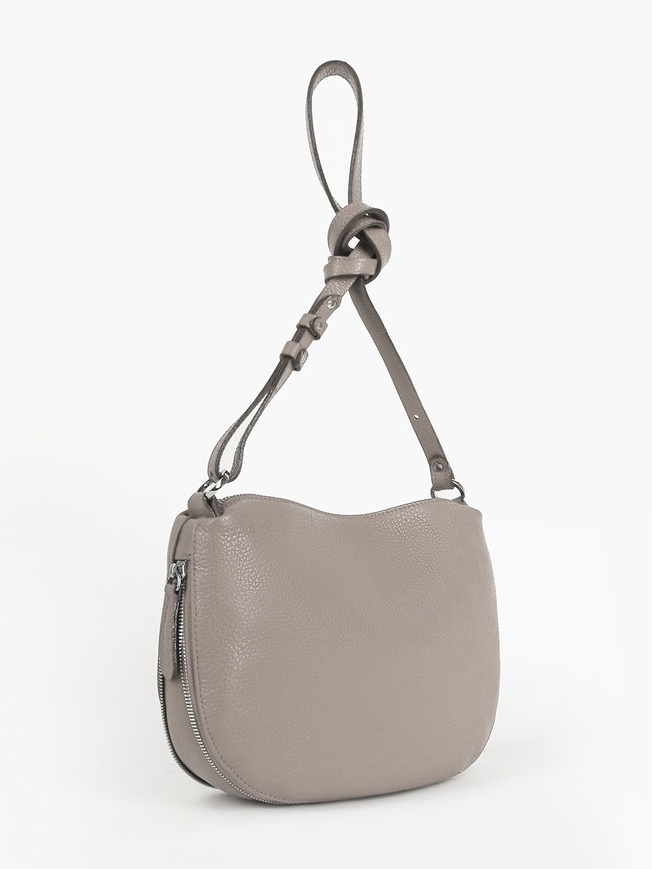 Женская сумочка на плечо из мягкой кожи с боковой молнией-расширителем