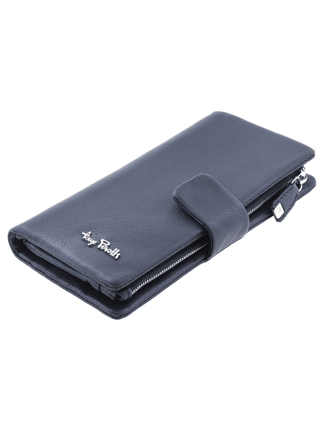 Кошелек на молнии из натуральной кожи 