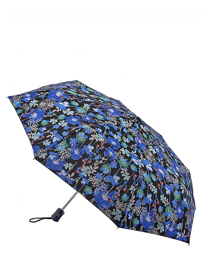 Элегантный женский зонт-автомат с цветочным принтом 