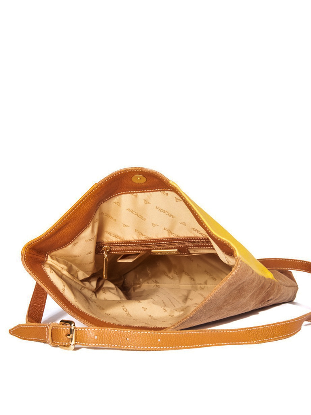 Фото Женская сумка-конверт из плотного текстиля с вставками из мягкой зернистой кожи Классические сумки
