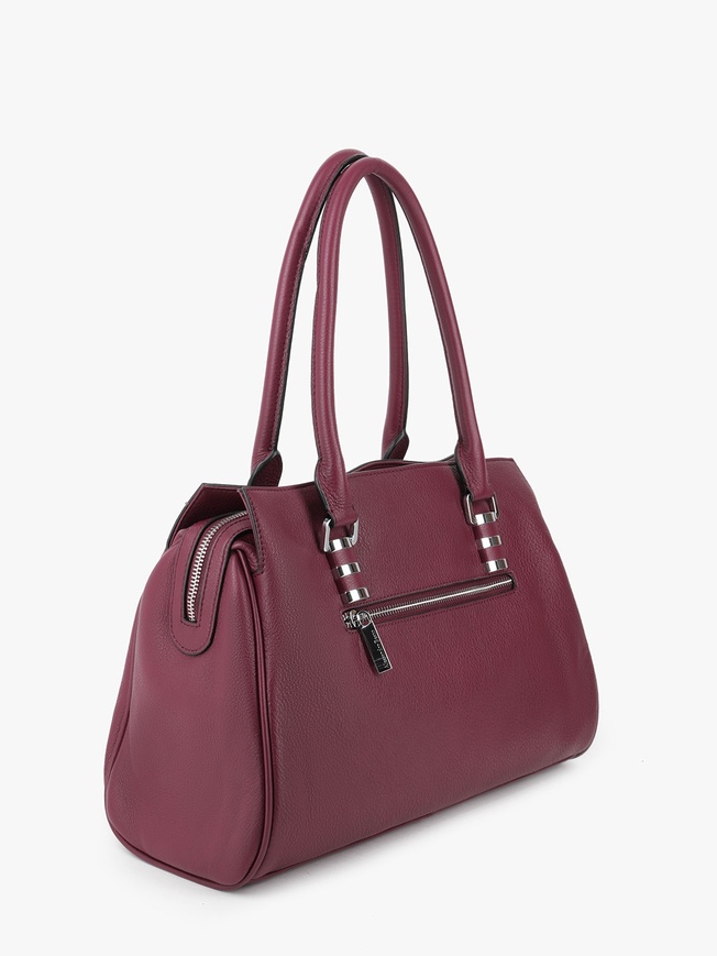 Женская сумка тоут из натуральной мелкозернистой кожи с длинными ручками