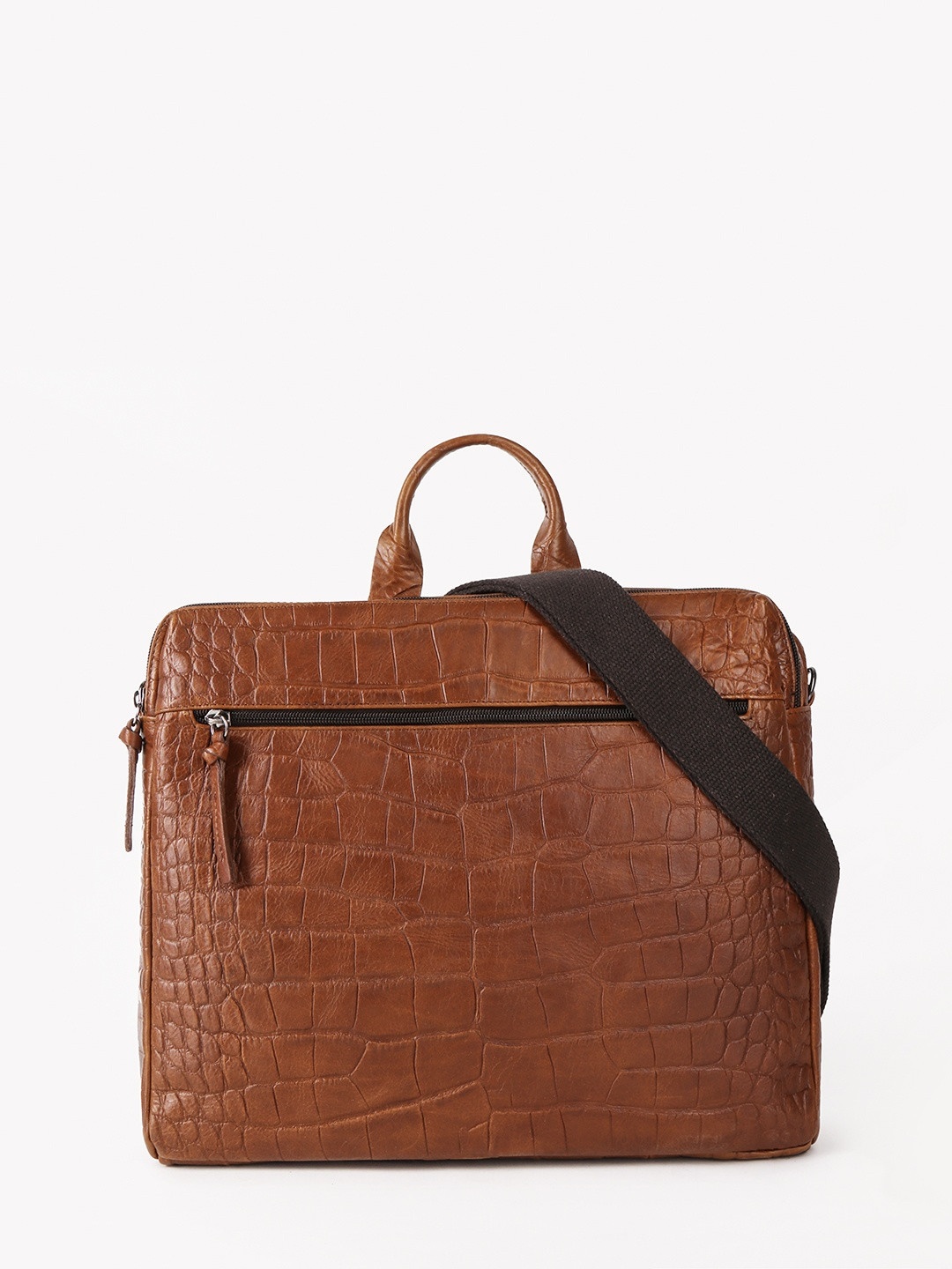 Фото Стильная мужская сумка для документов из кожи под крокодила Деловые сумки (А4)