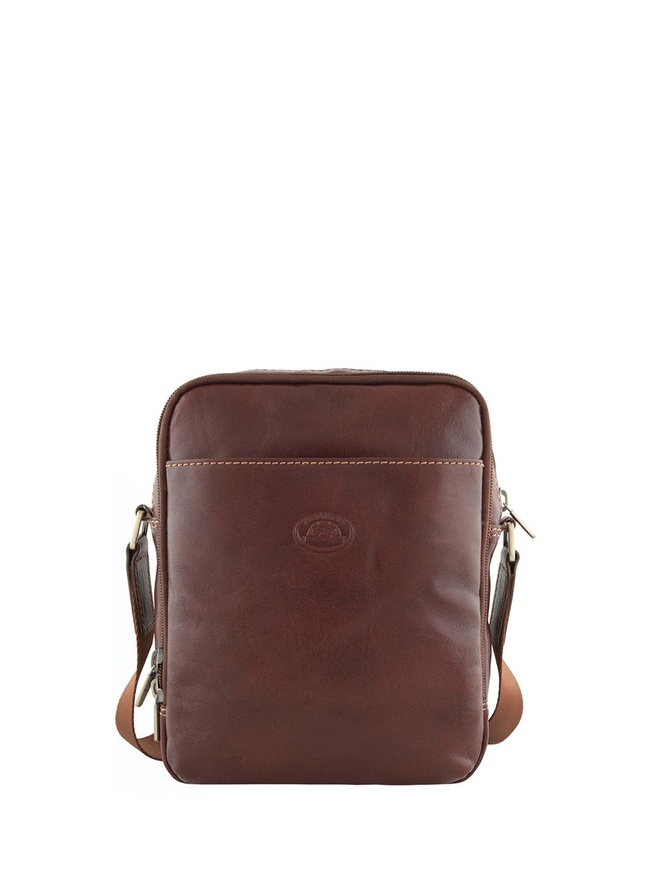 Небольшая мужская сумка через плечо из кожи коллекции 