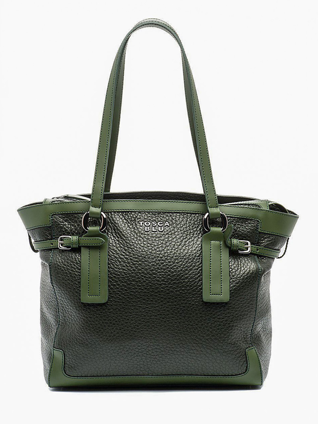 Фото Вместительная женская сумка-шоппер мягкой формы из плотной зернистой кожи Классические сумки