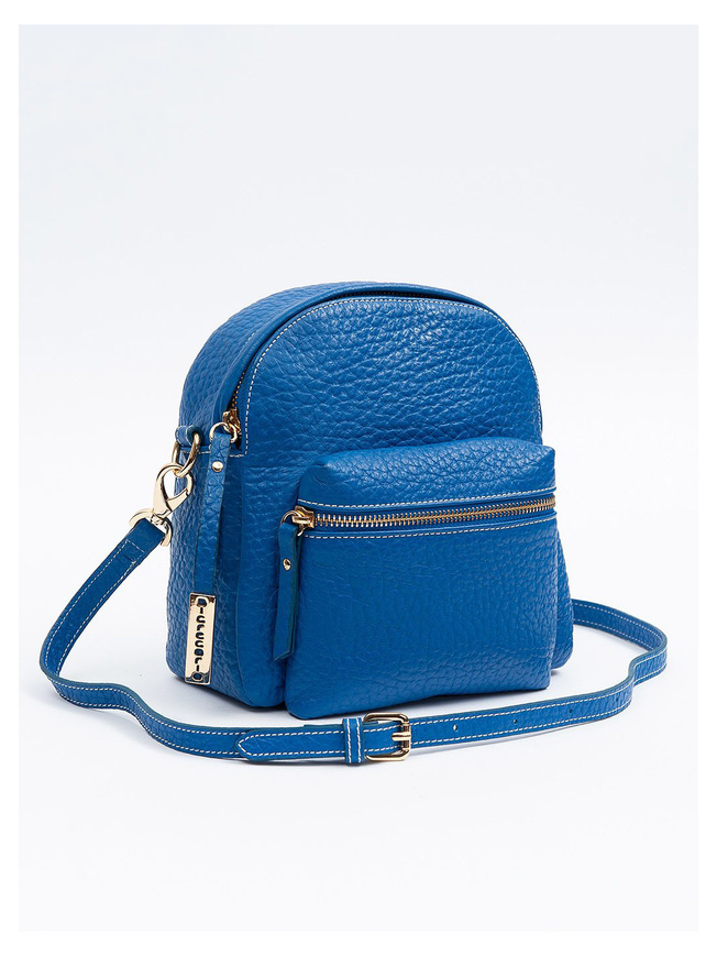 Миниатюрная сумочка-рюкзак из мягкой крупнозернистой кожи 