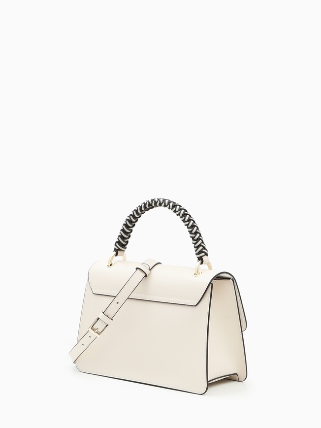 Компактная сумка-сэтчел из натуральной гладкой кожи