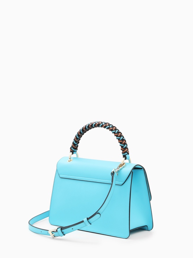 Компактная сумка-сэтчел из натуральной гладкой кожи