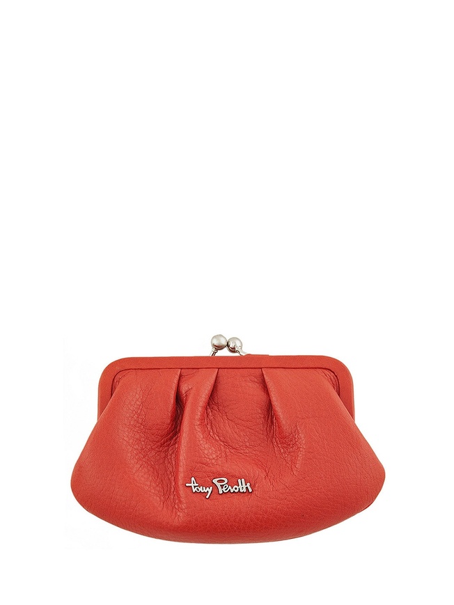 Стильная женская косметичка-ридикюль в мини формате из мягкой кожи 