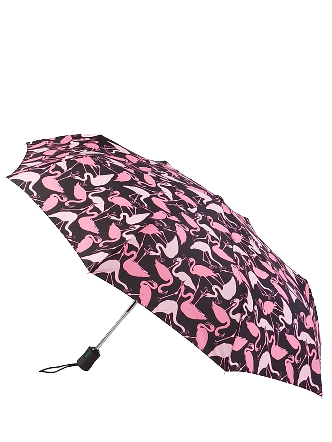 Фото Женский зонт-автомат с узором розовых фламинго 