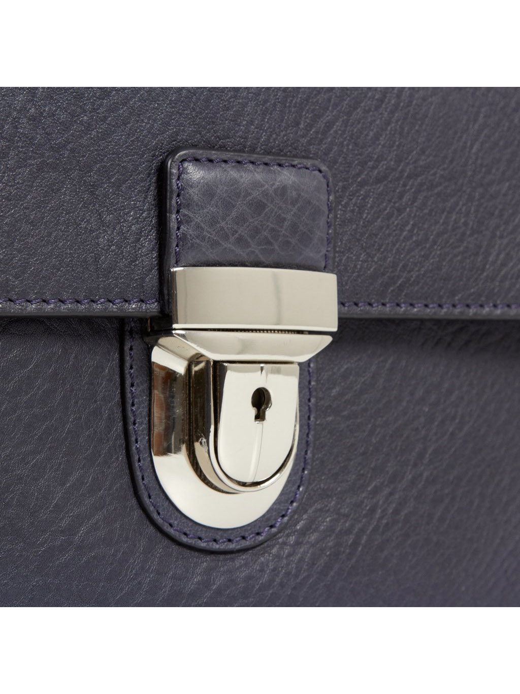 Фото Вместительный мужской портфель из мягкой кожи синего цвета Портфели