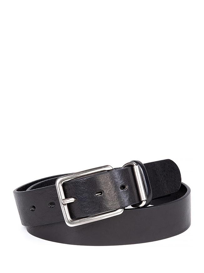 Мужской ремень на пояс из премиальной кожи с винтажной матовой пряжкой