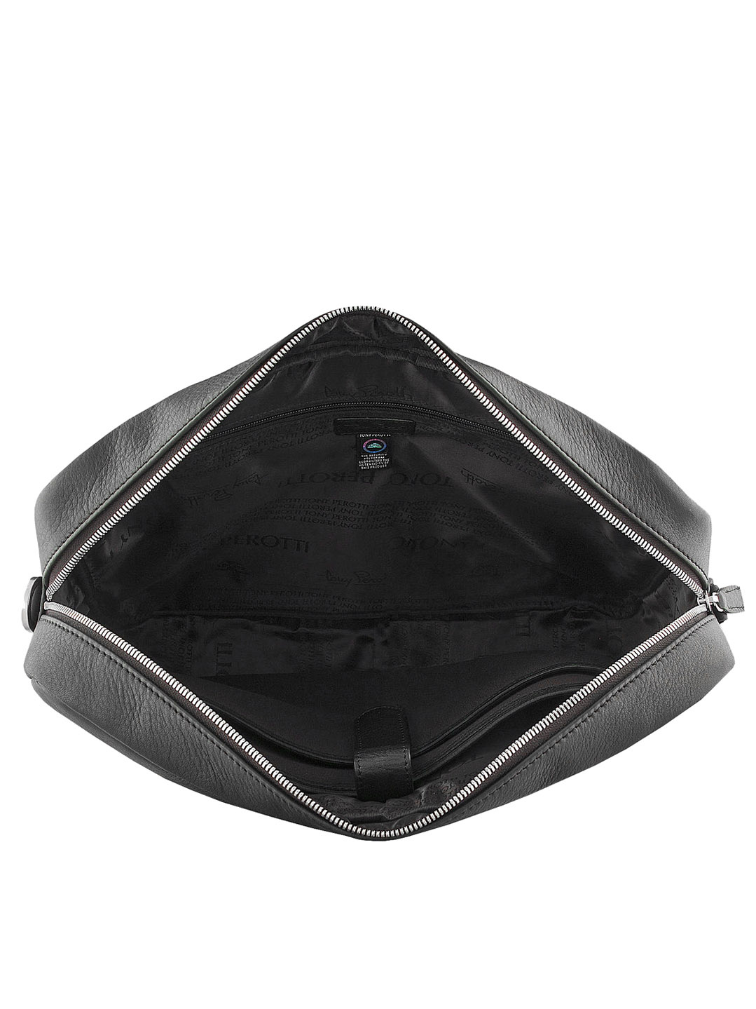 Фото Мужская деловая сумка из черной мягкой кожи коллекции 