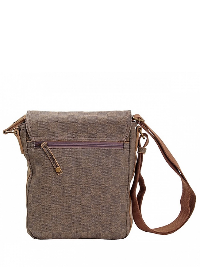 Небольшая мужская сумка коричневого цвета из винтажной кожи