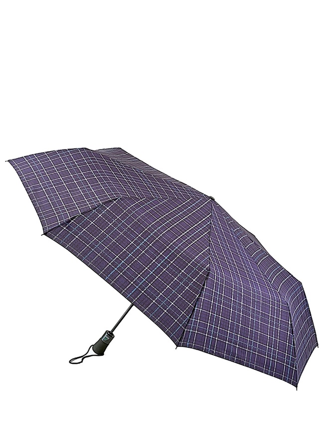 Большой мужской зонт-автомат с рисунком клетка 