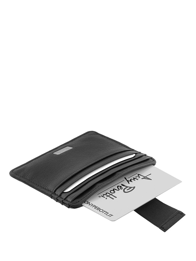 Кардхолдер с выдвижным хлястиком из мягкой кожи коллекции 