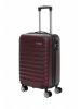 Маленький чемодан на колесах из рифленого ABS пластика бордового цвета