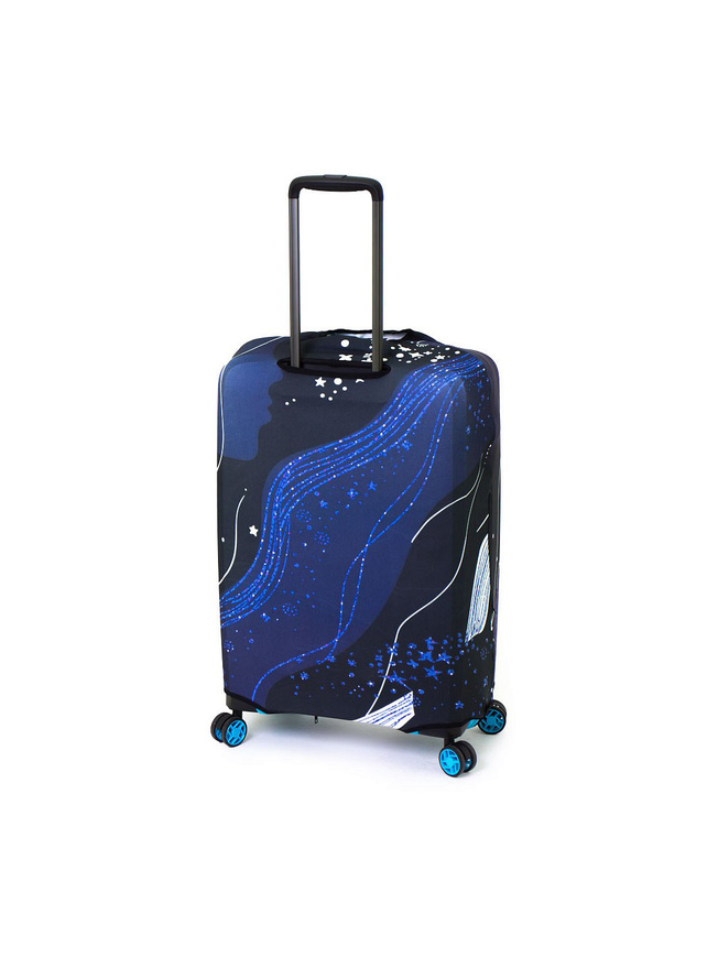 Чехол для большого чемодана Diagonal Purple Waves