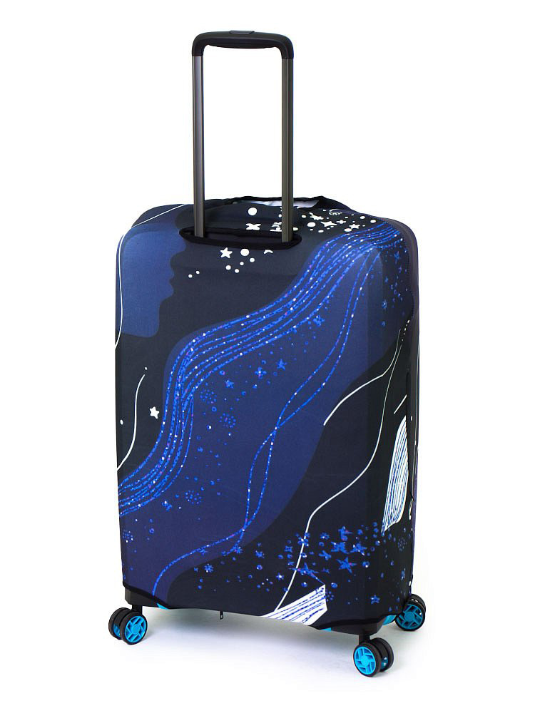 Фото Чехол для большого чемодана Diagonal Purple Waves Чехлы для чемоданов