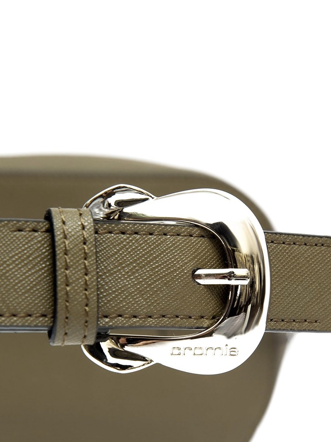 Небольшая овальная сумка-бельтбэг из сафьяновой кожи коллекции 