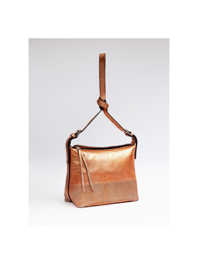 Женская сумка кросс-боди из мягкой кожи оранжевого цвета