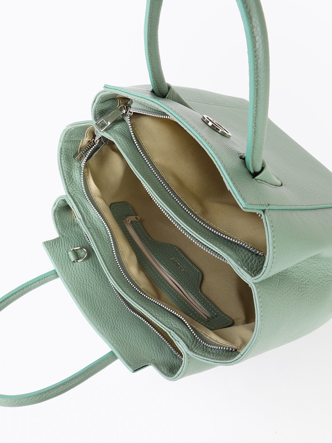 Фото Женская сумка-тоут из мягкой кожи с тремя отделами Классические сумки