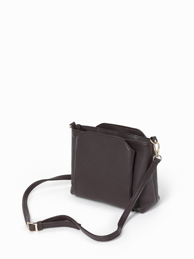 Сумочка кросс-боди из зернистой кожи бордового цвета