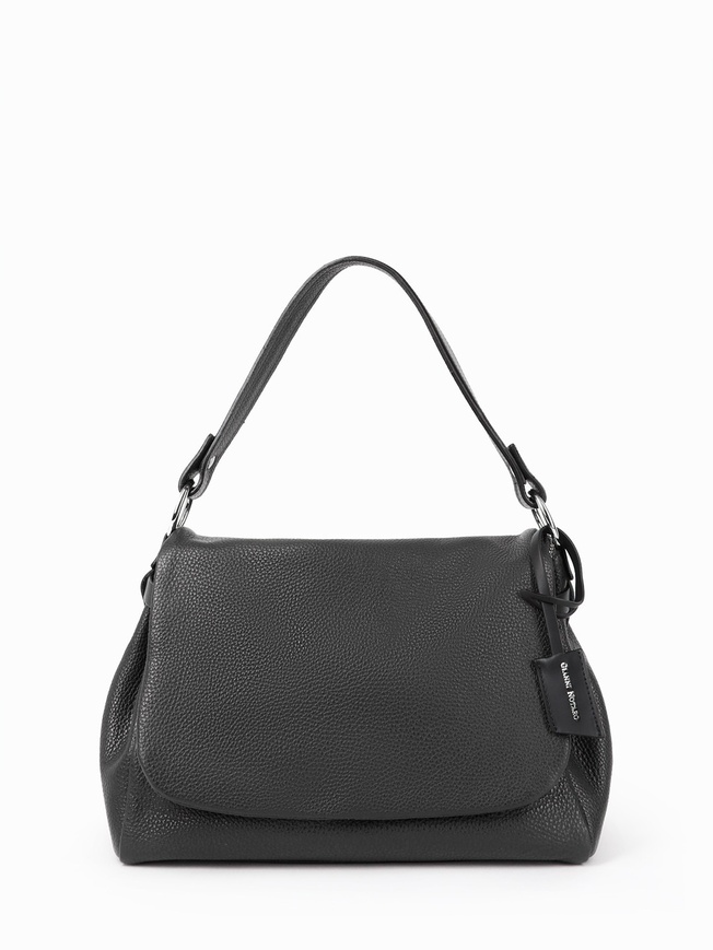 Женская сумка с одной ручкой из мягкой кожи с перекидным клапаном