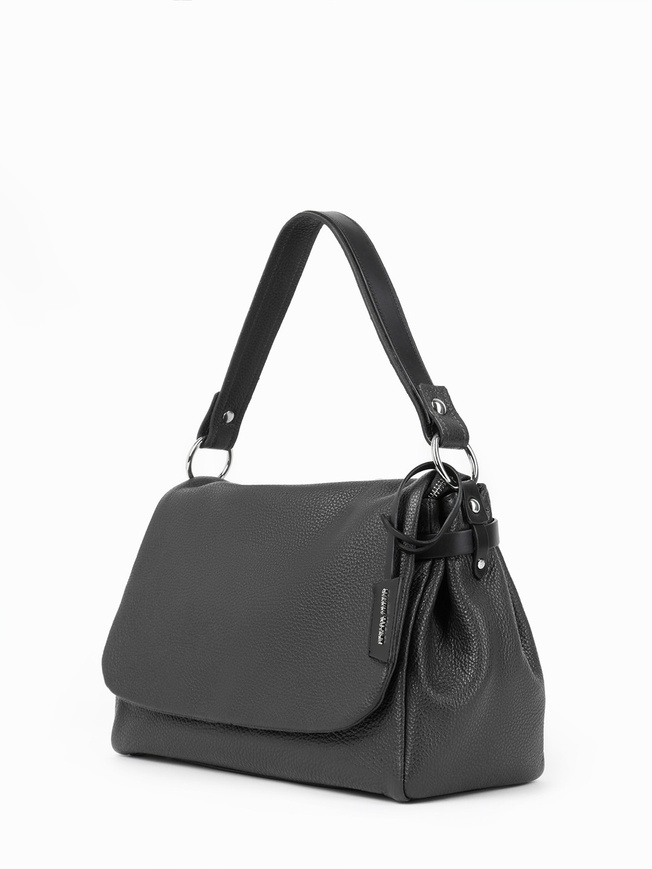 Женская сумка с одной ручкой из мягкой кожи с перекидным клапаном