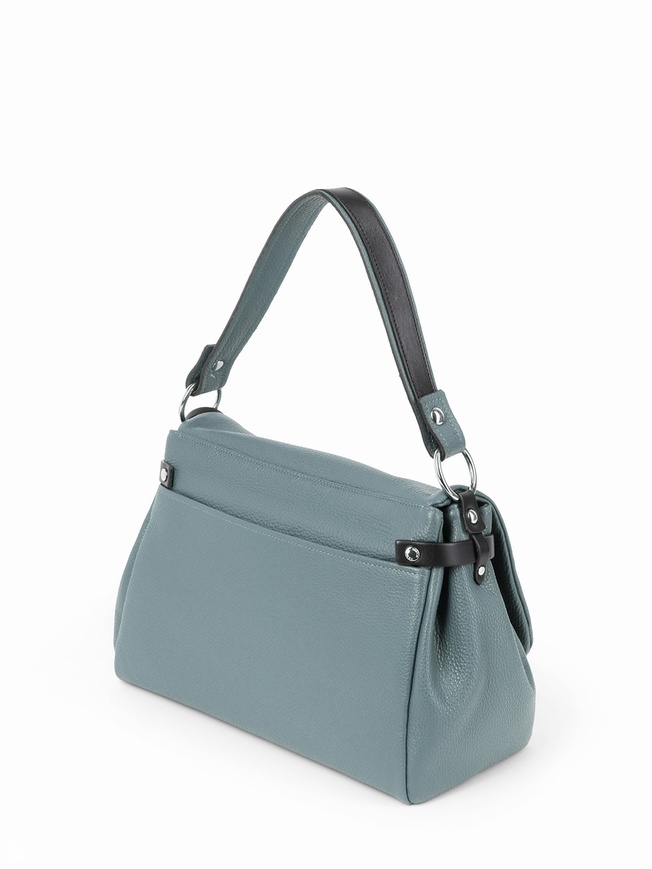 Женская сумка с одной ручкой из мягкой кожи с перекидным клапаном
