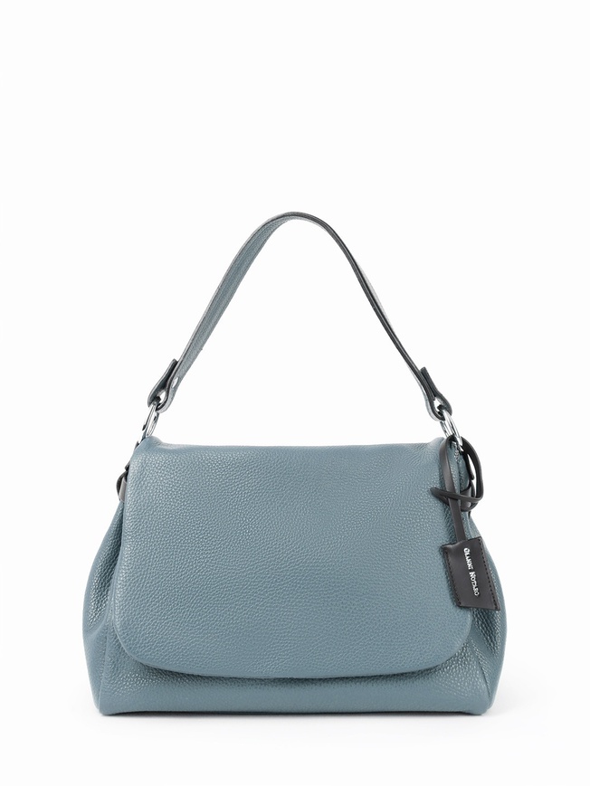 Женская сумка с одной ручкой из мягкой кожи с перекидным клапаном