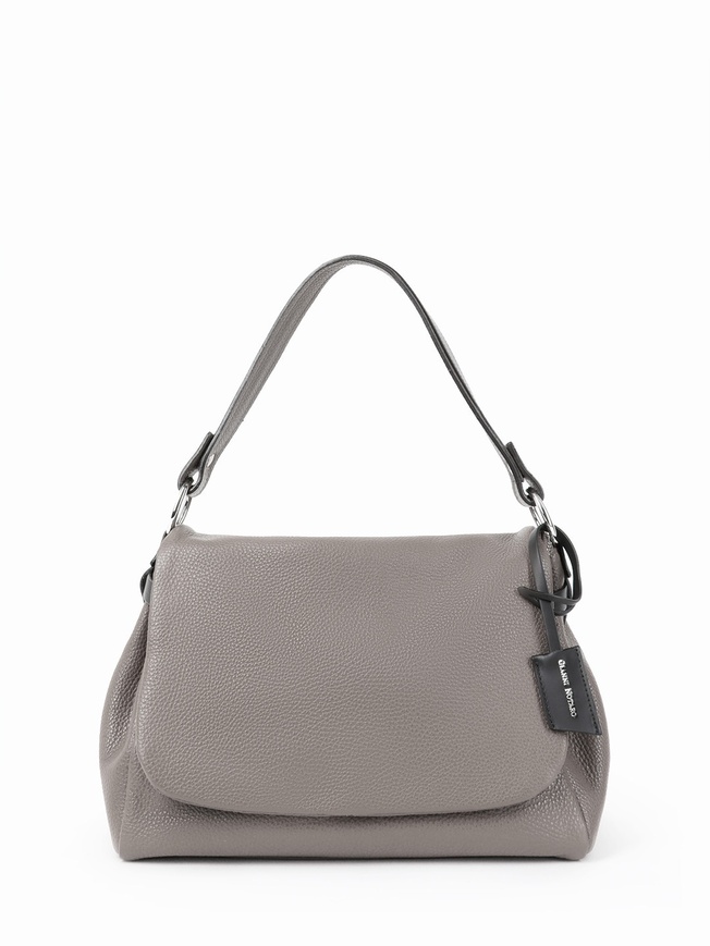 Женская сумка с одной ручкой из мягкой кожи с перекидным клапаном