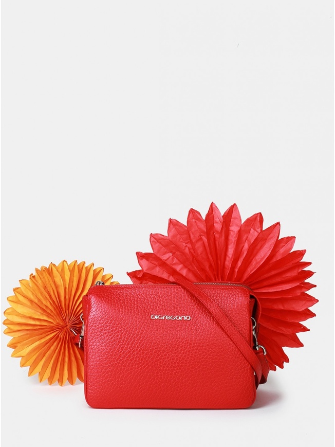 Компактная женская сумка кросс-боди из мягкой зернистой кожи