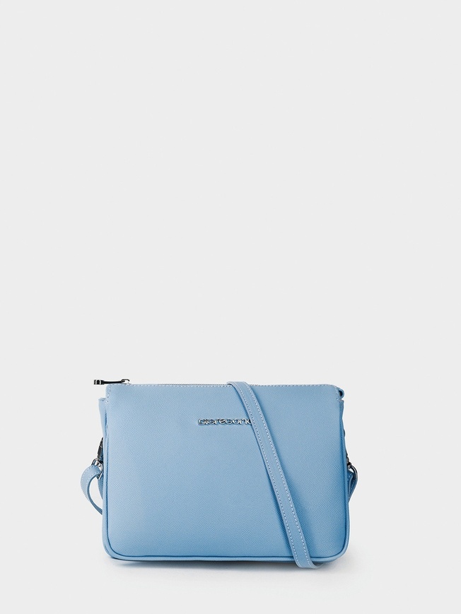 Компактная женская сумка кросс-боди из мягкой кожи с тиснением под ската