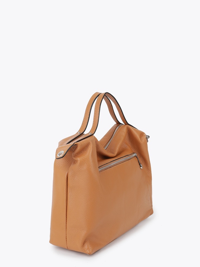 Женская сумка из натуральной кожи с двойными ручками